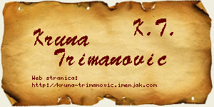 Kruna Trimanović vizit kartica